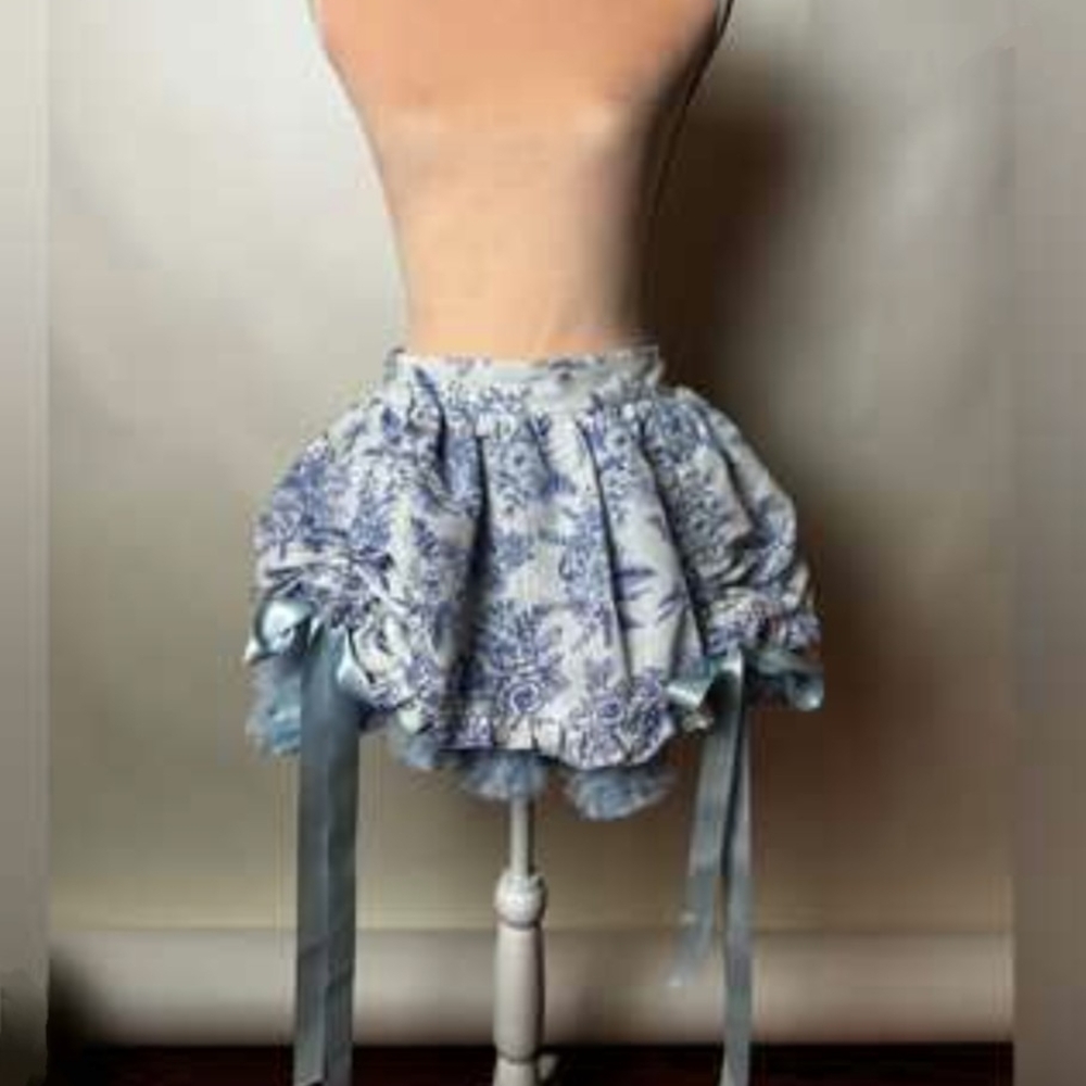 NWT Dolls Kill Poetic Justice Blue Floral Mini Skirt By sSugar Thrillz.